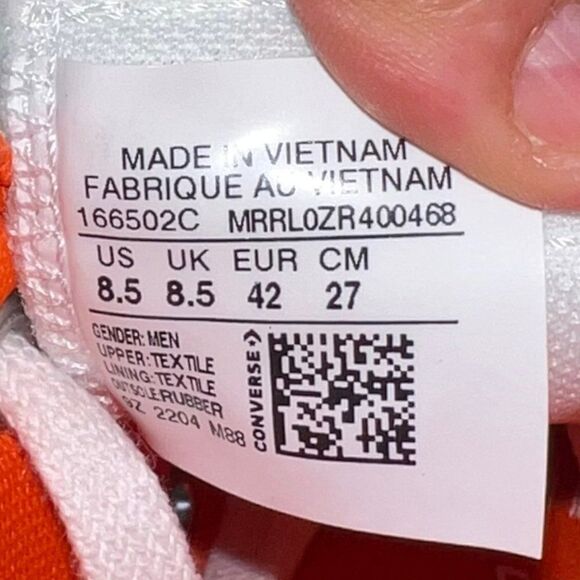 Converse Chuck 70 Hi 'UNT1TL3D - Black' 166502C Men's 8.5 Women's 10 - Picture 10 of 11